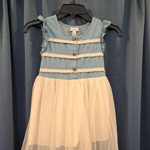 Calvin Klein Jeans Blue and Orange Sleeveless Sundress